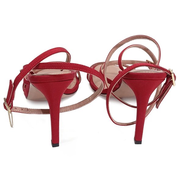Oscar de la Renta | Shoes | Oscar De La Renta Ruby Red Suede  Oscar de la Renta Ruby Red Suede Size 36.5 EUR Asymmetric Strappy Sandals